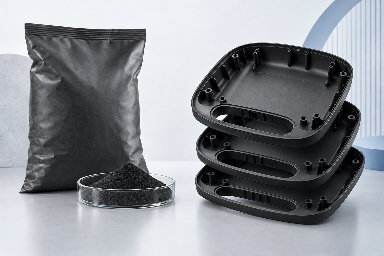 Bag of compound with stacked moulded housings